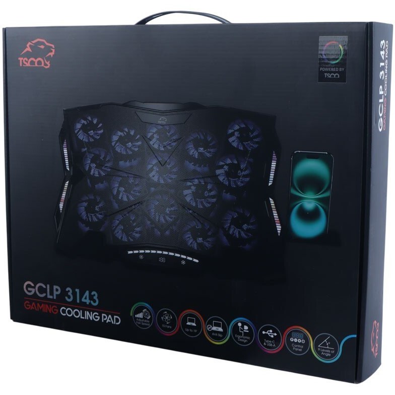 Qtw9_NmZw0jywC4i پایه خنک کننده لپ تاپ تسکو مدل GCLP3143 گیمینگ - تصویر 1
